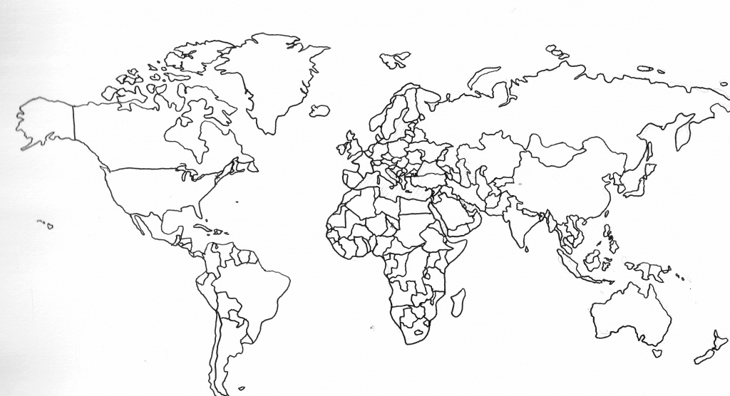 Free Printable Black And White World Map With Countries Labeled ...