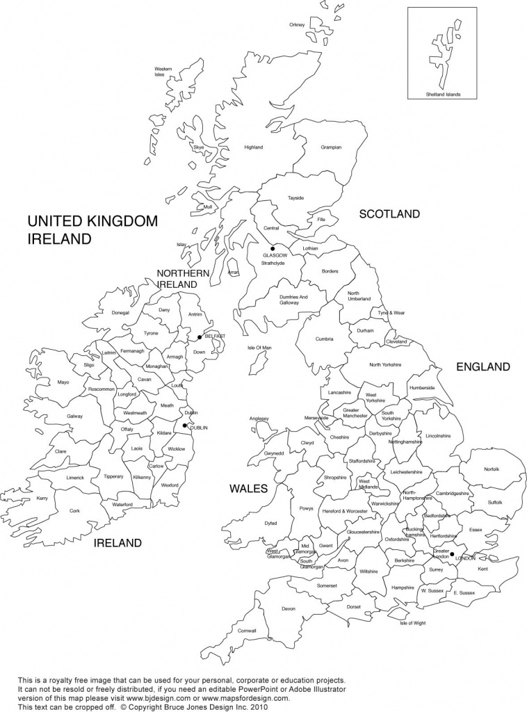 Free Printable Map Of Ireland | Royalty Free Printable, Blank - Printable Map Of England And Scotland