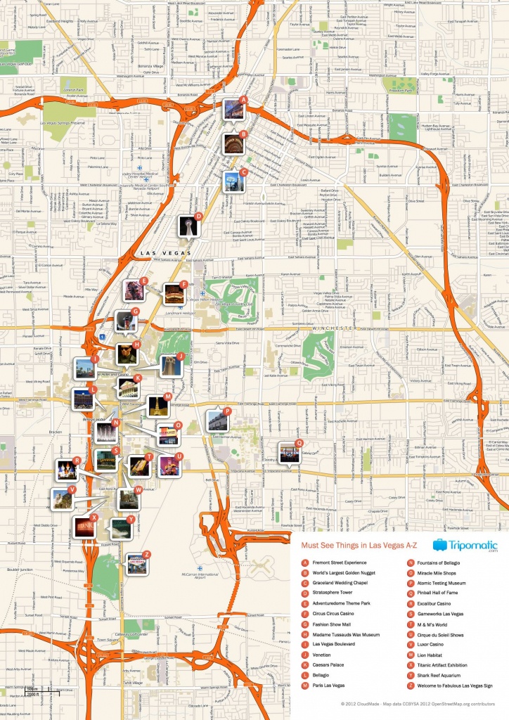 Free Printable Map Of Las Vegas Attractions. | Free Tourist Maps - Map Of Las Vegas Strip 2014 Printable