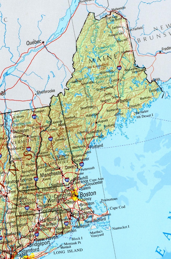 Free Printable Map Of New England | Download Them And Print - Printable Map Of New England States