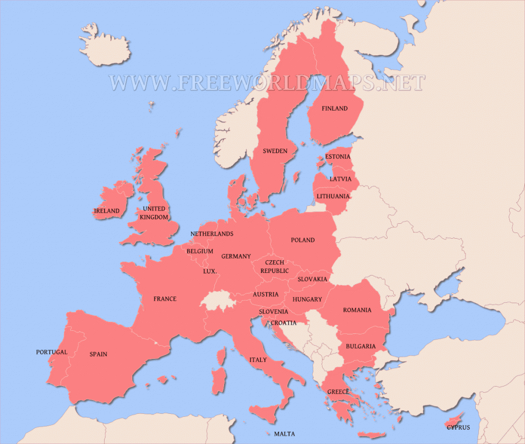 Free Printable Maps Of Europe - Europe Map With Cities Printable