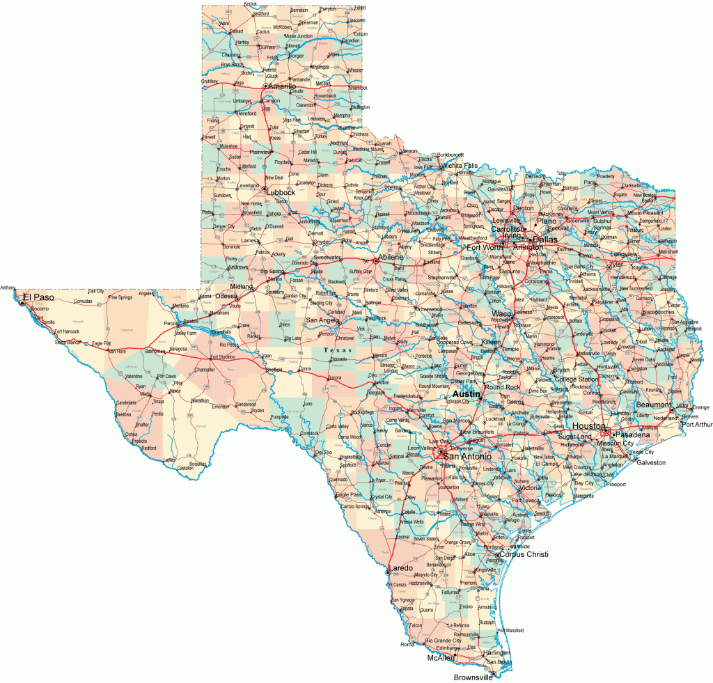 Free Printable State Maps | Posts Free Printable Us State Maps - State Map Of Texas Showing Cities