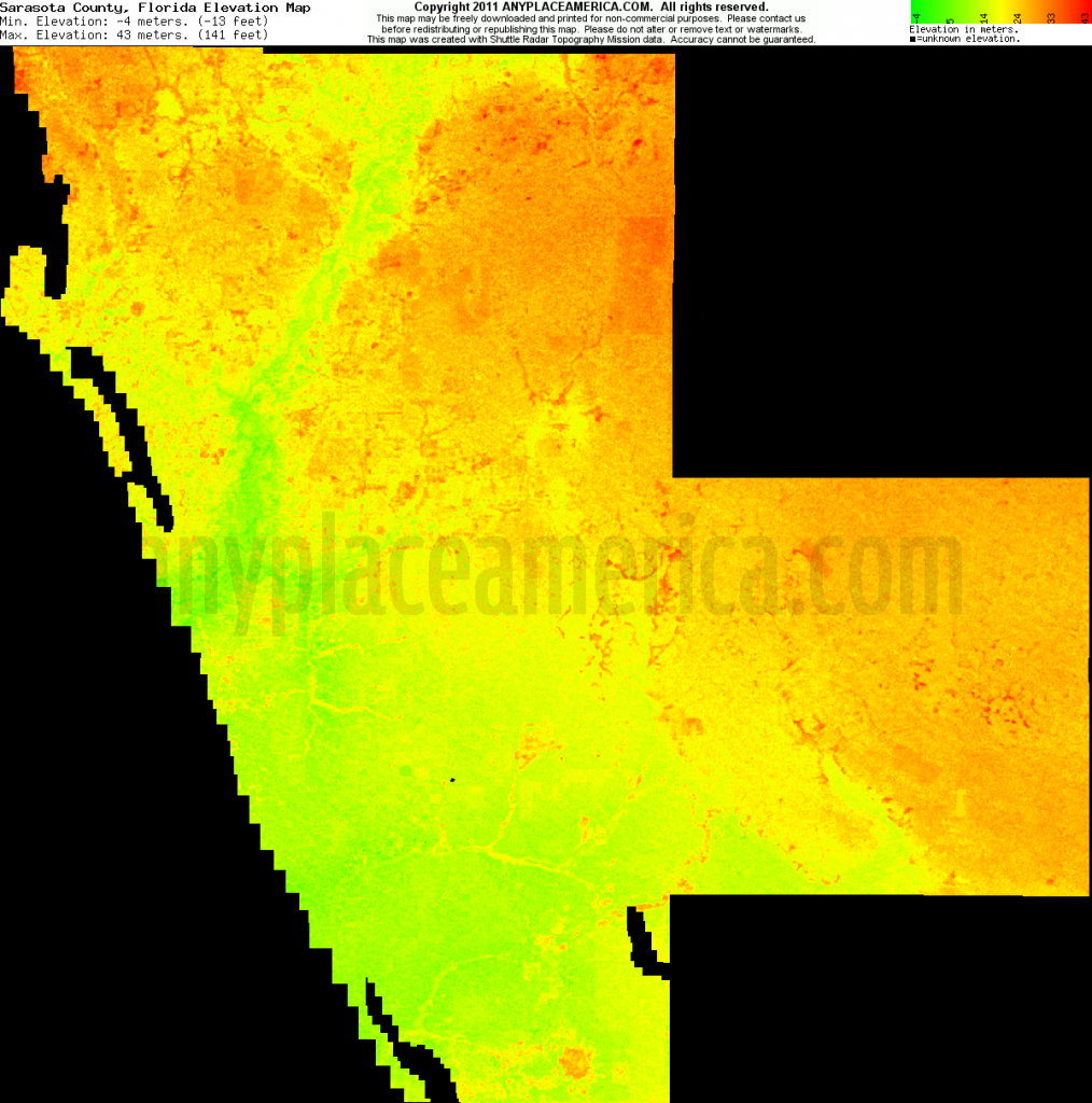 Free Sarasota County, Florida Topo Maps &amp;amp; Elevations - Sarasota County Florida Elevation Map