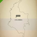 Free Vector Map Of Colombia Outline | One Stop Map   Printable Map Of Colombia