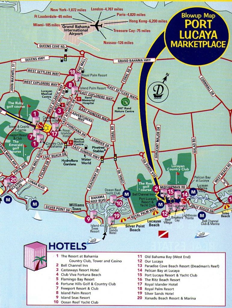 Freeport Tourist Map - Freeport Bahamas • Mappery | Vacation - Map Of Cruise Ports In Florida