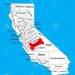 Fresno County (California, United States Of America) Vector Map..   Fresno California Map