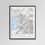 Frisco Texas Map Frisco City Map Print Frisco Map Poster | Etsy   Texas Map Poster