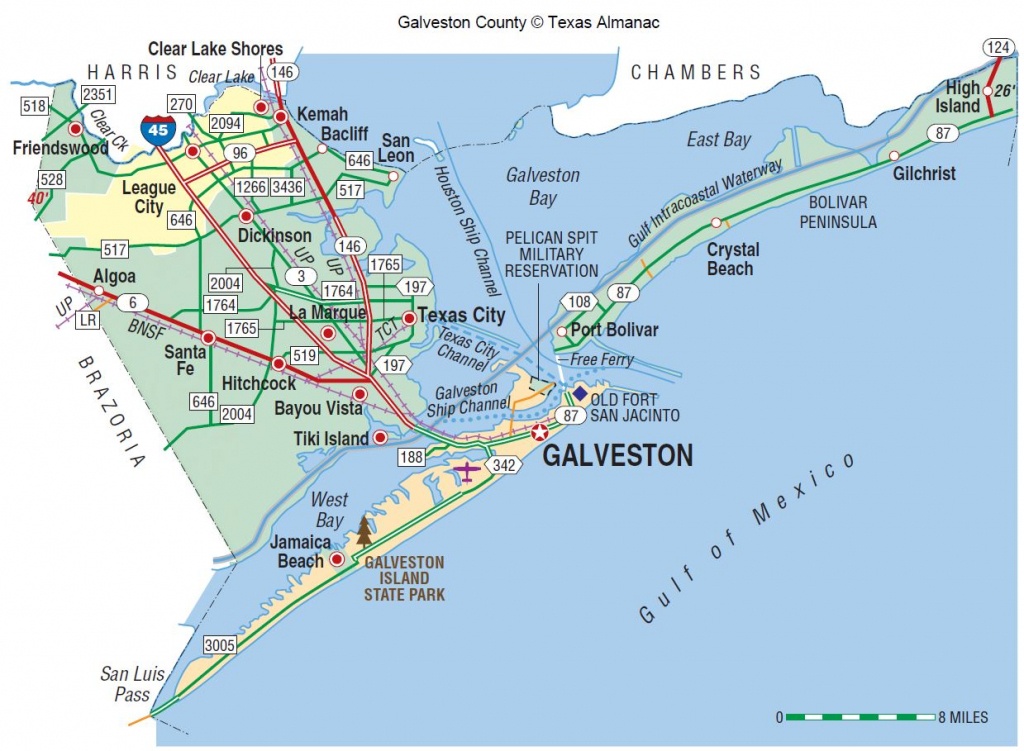 Galveston County | The Handbook Of Texas Online| Texas State - Map Of Galveston Texas