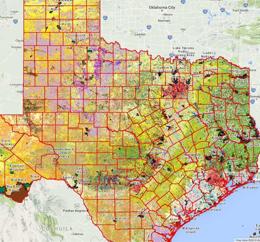 Geographic Information Systems (Gis) - Tpwd - Lands Of Texas Map