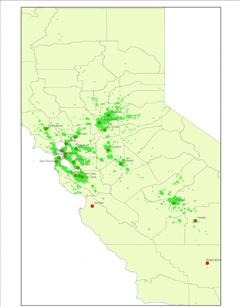 Geographic Locations Of Kaiser Permanente Northern California Rpgeh - Kaiser Permanente Locations In California Map