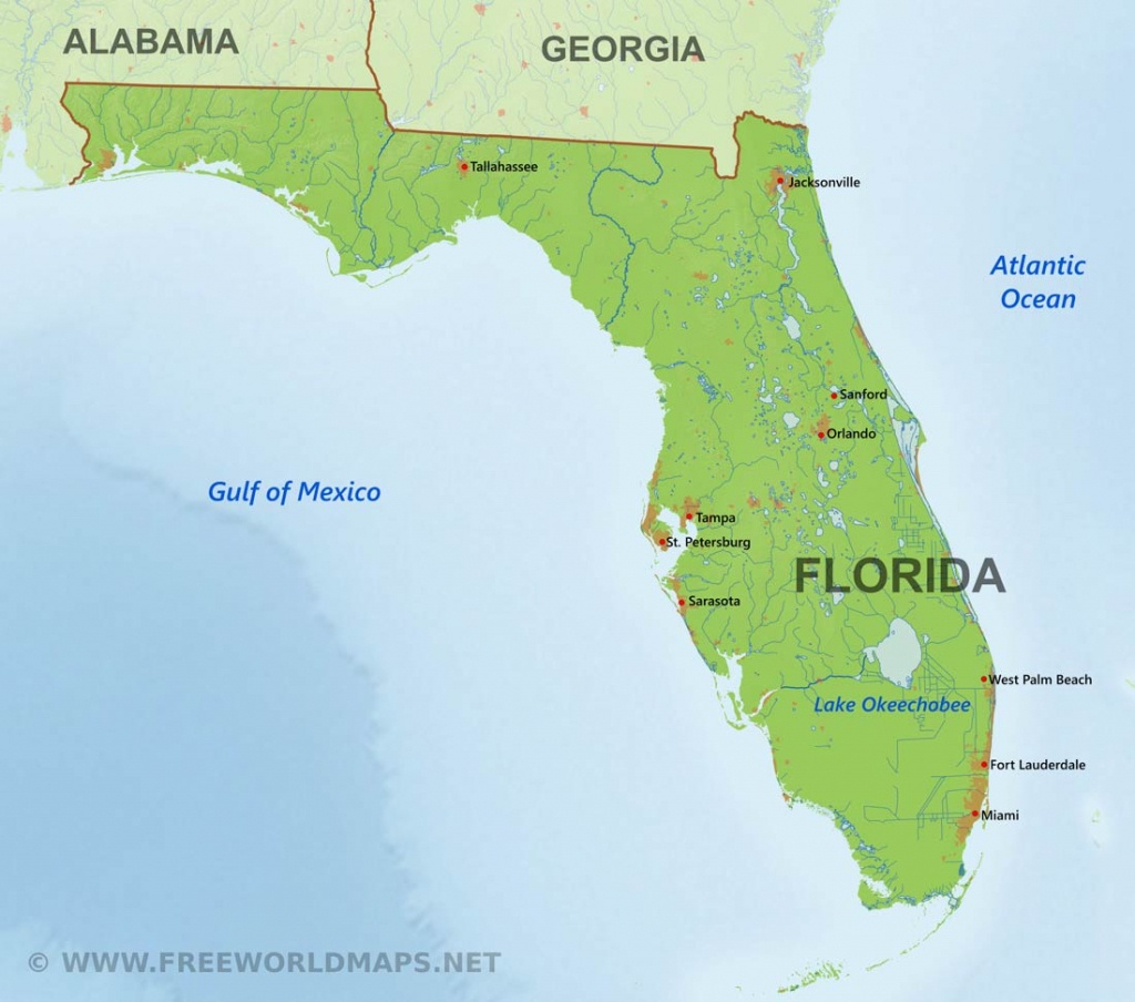 Geography Map Of Florida | Sitedesignco - Printable Map Of Florida Gulf Coast