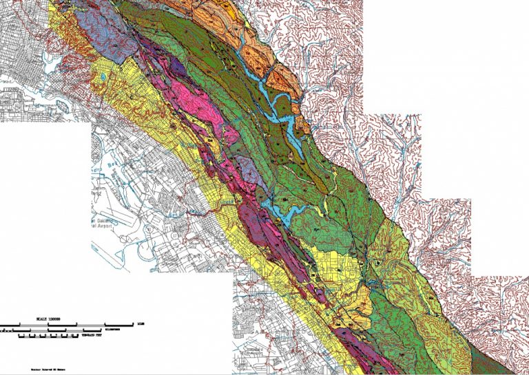 Geologic Map Of The Hayward Fault Zone, Contra Costa, Alameda, And