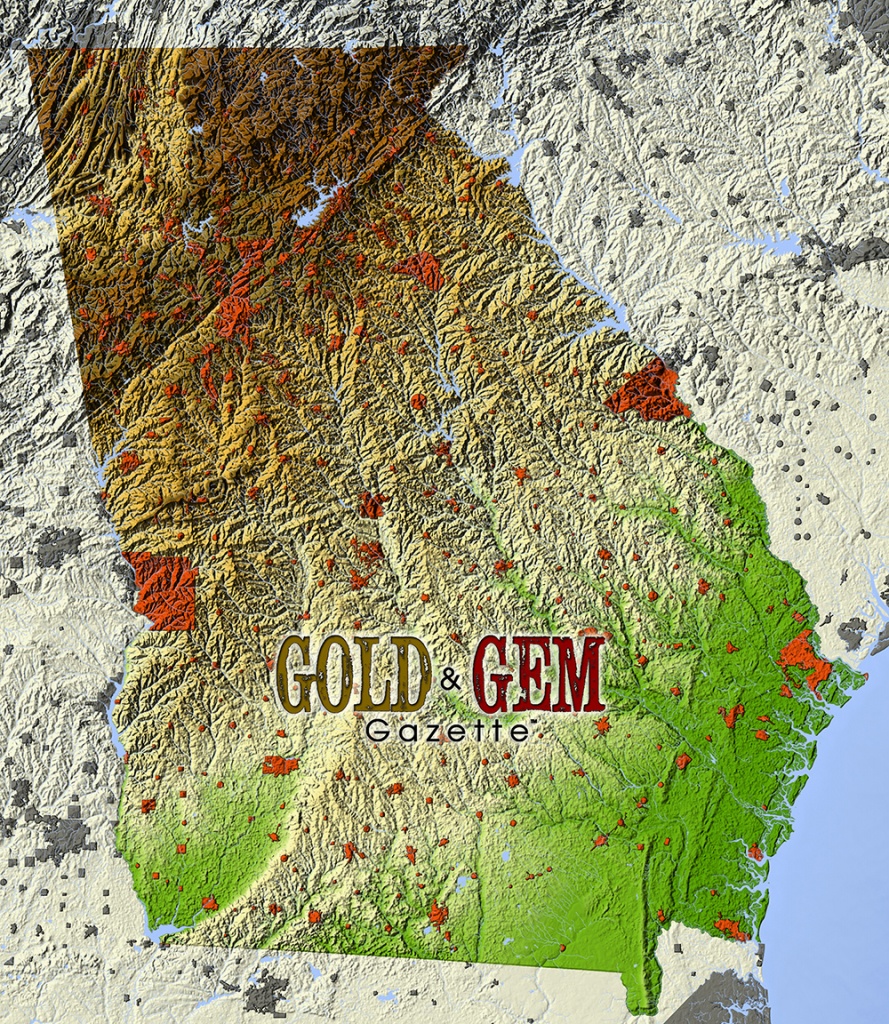 Georgia Prospecting – Gold And Gem Gazette Magazine - Gold Mines In Texas Map