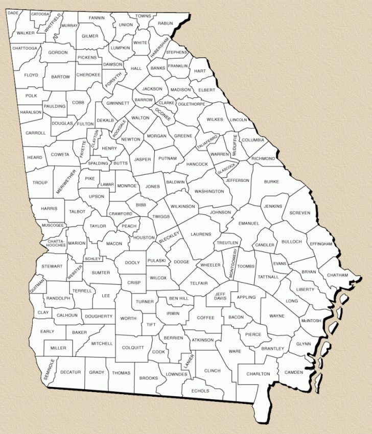 Georgia State Map Printable