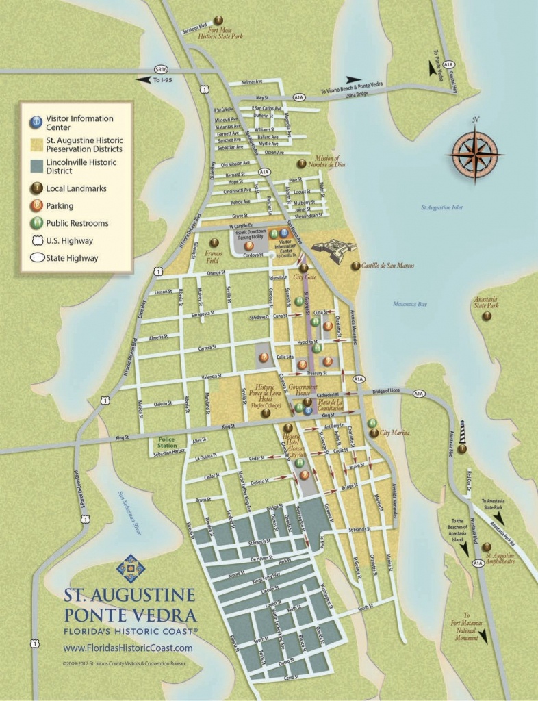 Get To Know Downtown St. Augustine With Our Printable Maps! | St - Map Of Hotels In St Augustine Florida