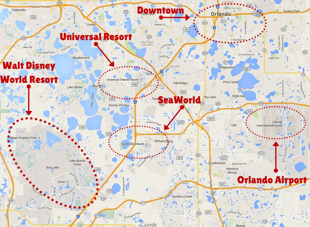 Getting Around The Orlando Theme Parks - The Trusted Traveller - Orlando Florida Attractions Map