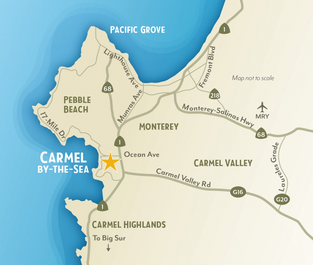 Getting To &amp;amp; Around Carmel-By-The-Sea, California - 17 Mile Drive California Map