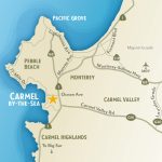 Getting To & Around Carmel By The Sea, California   Monterey Bay California Map