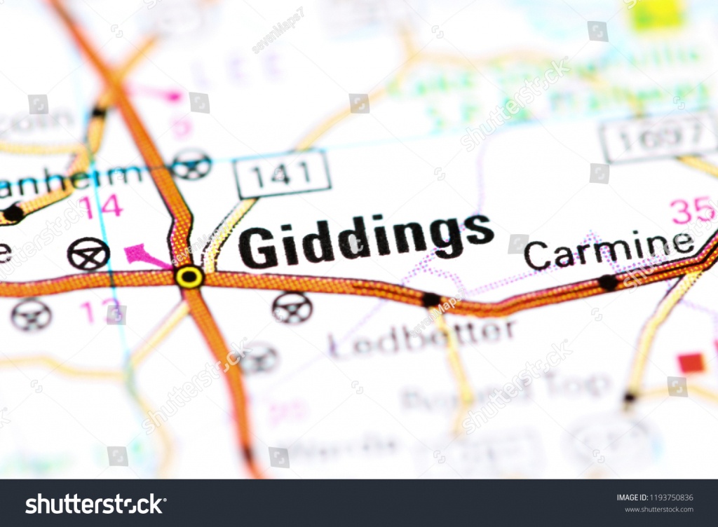 Giddings Texas Usa On Map Stock Photo (Edit Now) 1193750836 - Giddings Texas Map