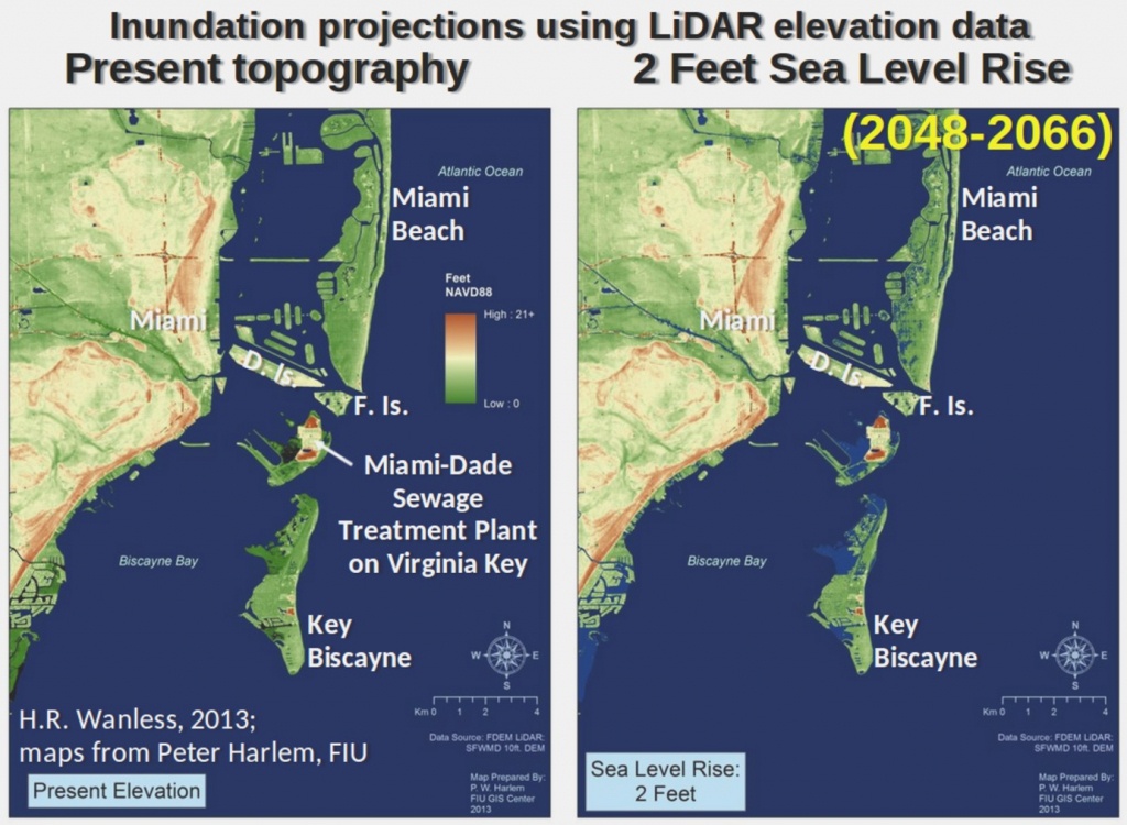 Global Warming Threat: Florida Could Be Overwhelmedsudden Sea Rise - Florida Map After Global Warming