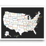 Globalartisancollective 'united States Travel Map' Graphic Art Print   United States Travel Map Printable