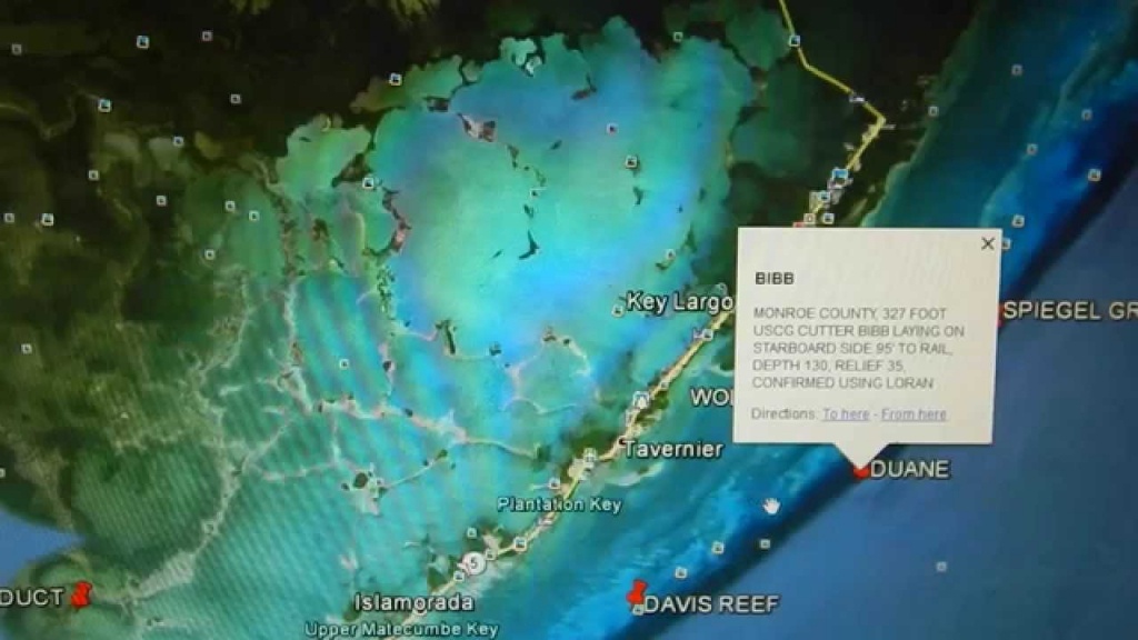 Google Earth Fishing - Florida Keys Reef Overview - Youtube - Florida Keys Fishing Map