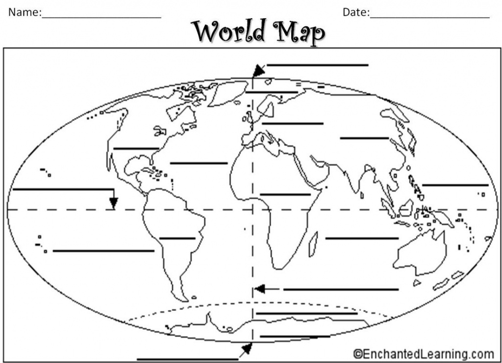 Grade Level: 2Nd Grade Objectives: -Students Will Recognize That - World Map Oceans And Continents Printable