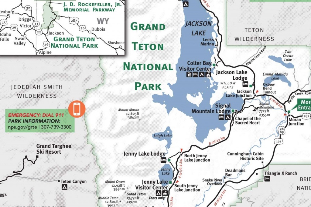 Grand Teton &amp;amp; Yellowstone National Park Map - Jackson Hole Traveler - Printable Map Of Grand Teton National Park