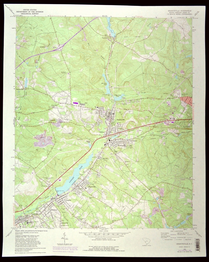 Graniteville Map Of Graniteville South Carolina Art Print Wall | Etsy - Brookgreen Gardens Printable Map