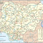 Groot Kaart Nigeria Op De Wereld Kaart   Printable Map Of Nigeria