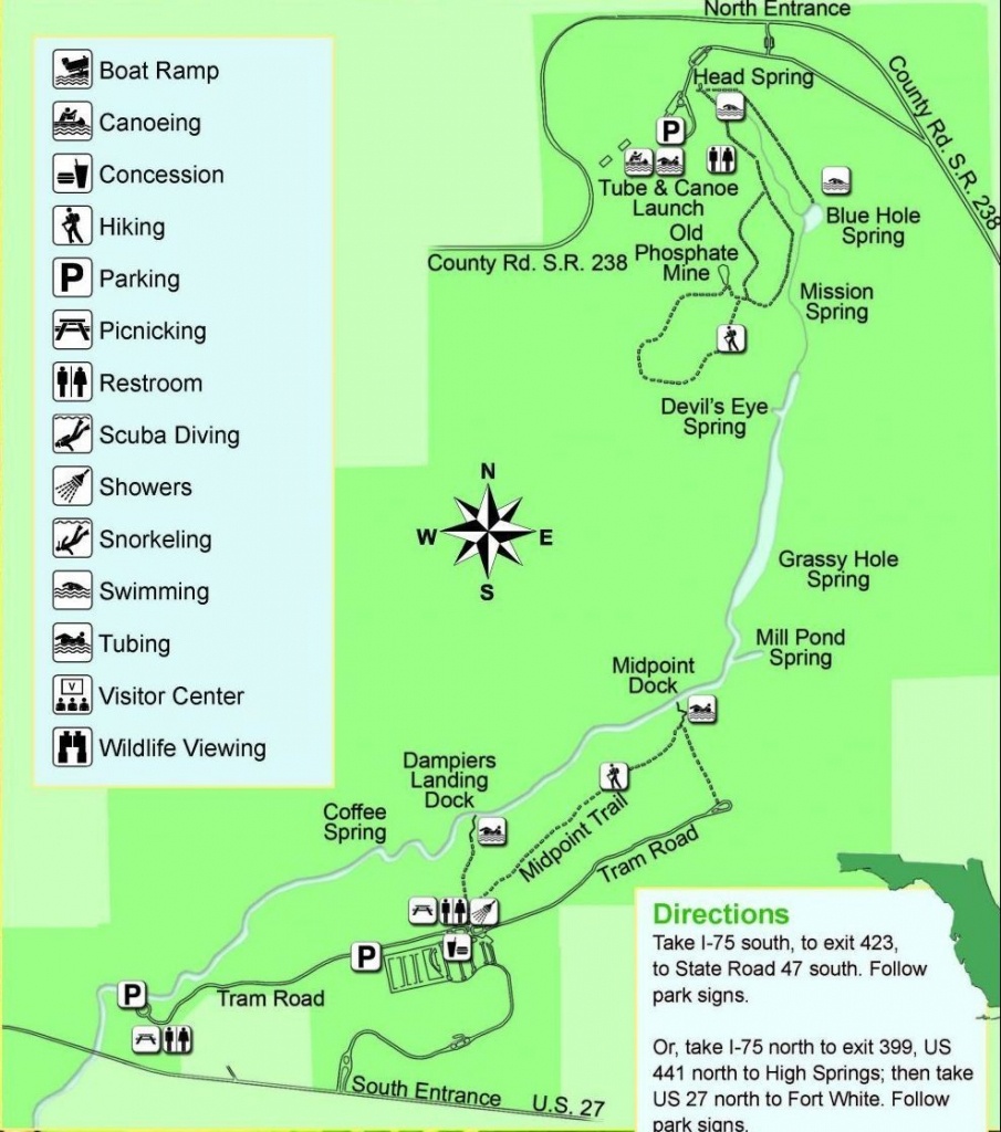 Guide To Springs In North Florida - Natural Springs Florida Map