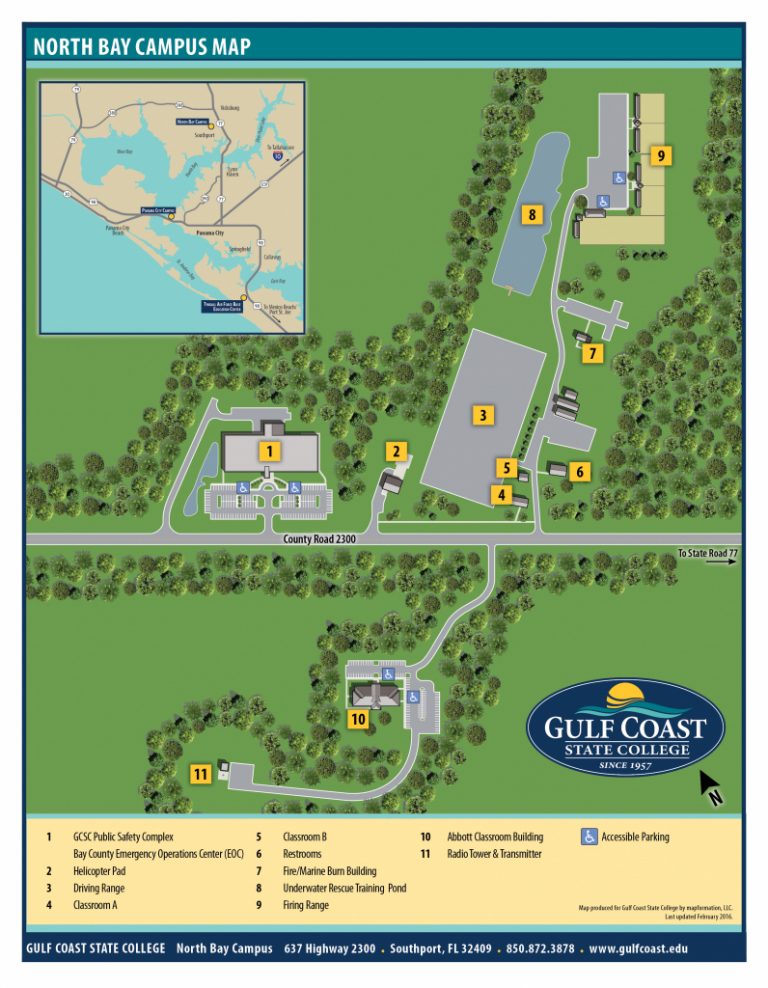 Gulf Coast State College | Campus Maps - Map Of Florida Gulf Coast