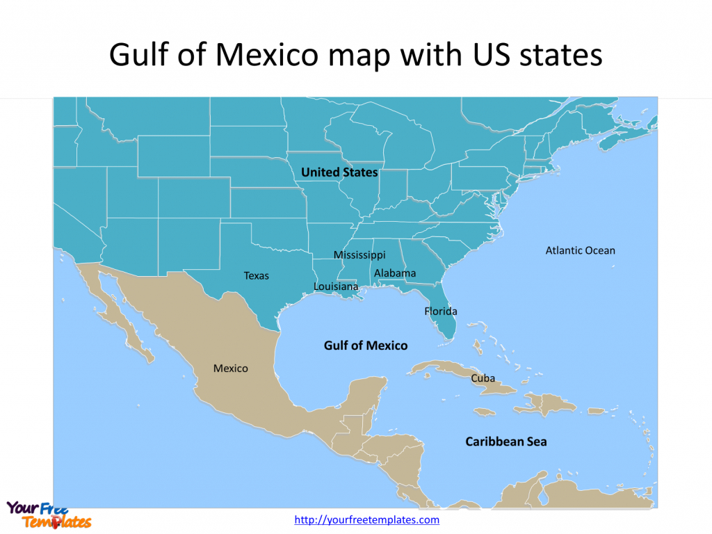 Gulf Of Mexico Map Powerpoint Templates - Free Powerpoint Templates - Florida Gulf Map