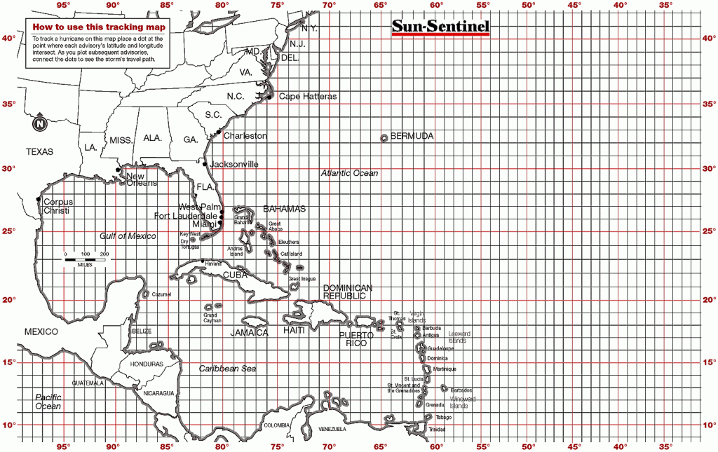 H1>Hurricane Season '99 - Printable Hurricane Tracking Map | Printable Maps