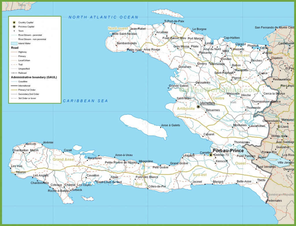 Haiti Road Map - Printable Map Of Haiti