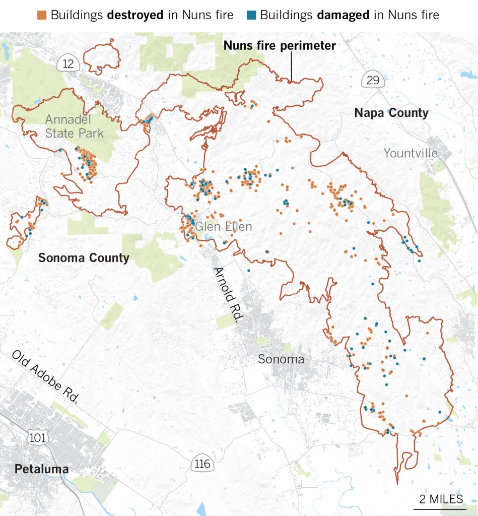 Here&amp;#039;s Where More Than 7,500 Buildings Were Destroyed And Damaged In - Northern California Fire Map