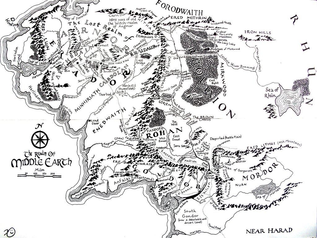 High Resolution Map Of Middle-Earth? : Lotr - Printable Lord Of The Rings Map