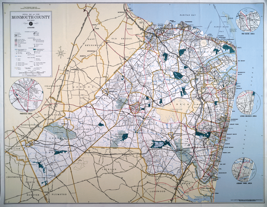 Historical Monmouth County, New Jersey Maps - Printable Map Of Monmouth County Nj