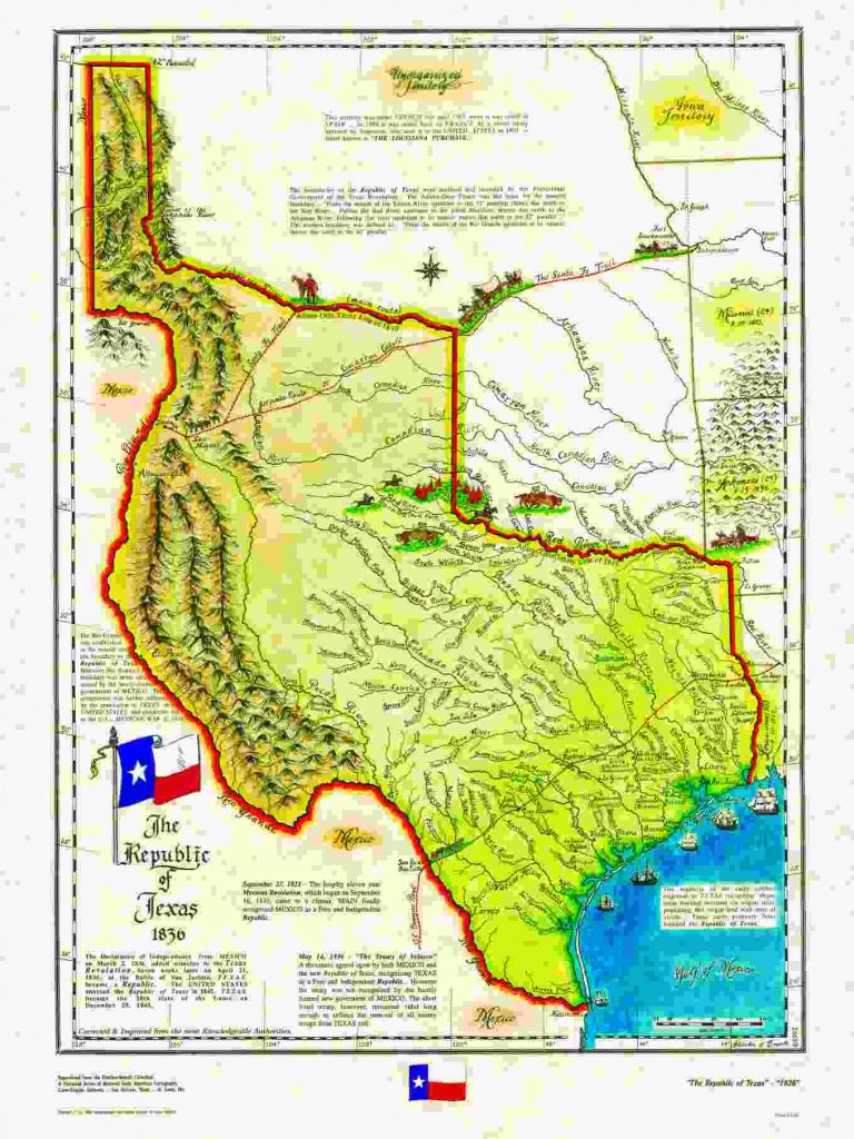 Historical Texas Maps Texana Series Texas Independence Map 1 768x1024 