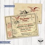 Hobbit Map Birthday Invitation Printable / Digital Smaug | Etsy   Printable Hobbit Map