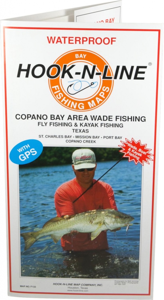 Hook-N-Line Map F133 Copano Bay Wade Fishing Map (With Gps) - Rockport Texas Fishing Map