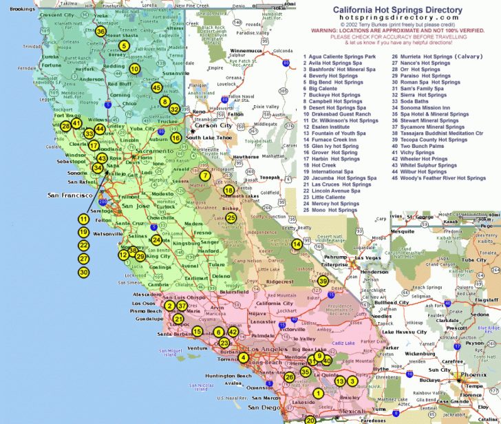 Hot Springs California Map