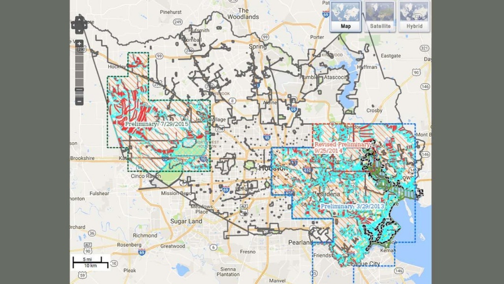Houston Flood Map - Map Of Flooding In Houston (Texas - Usa) - Houston Texas Floodplain Map