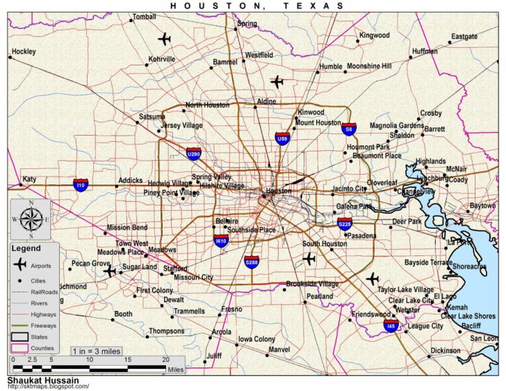 Houston Texas Map Airports