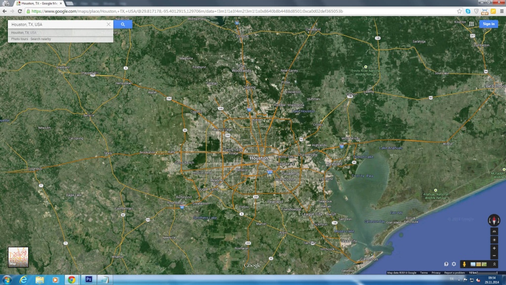 Houston, Texas Map - Google Maps Satellite Texas