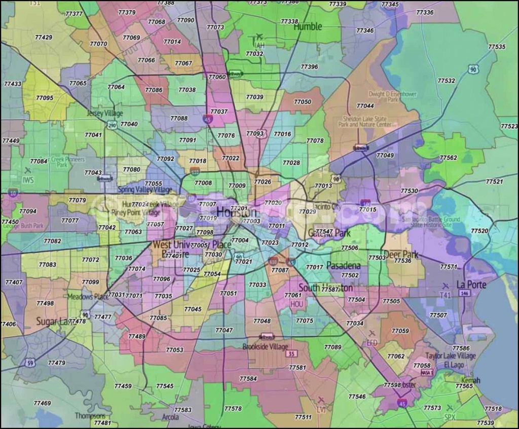 Houston Zip Code Map | Houston Zip Code Map In 2019 | Zip Code Map - Houston Zip Code Map Printable