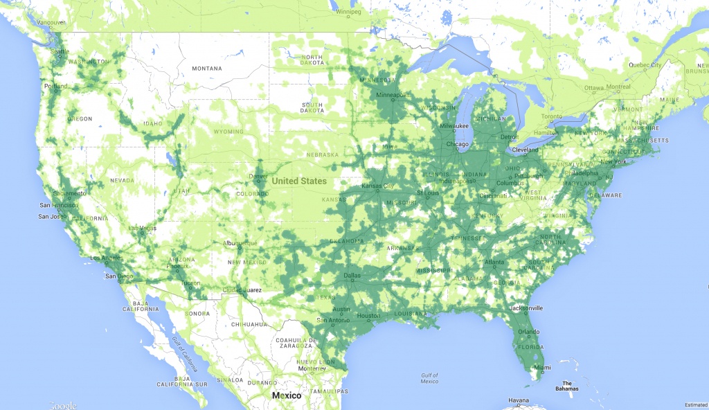 How Does Google Fi&amp;#039;s Coverage Compare To At&amp;amp;t And Verizon? | The Verge - Sprint Coverage Map Texas