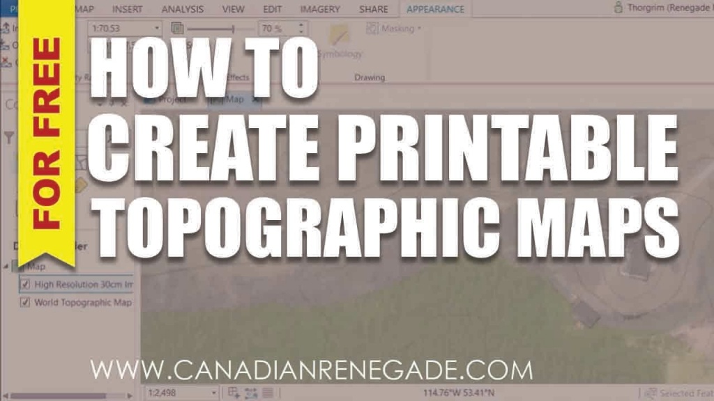 How To Create A Printable Topographic Map In Arcgis Pro - Youtube - How To Make A Printable Map