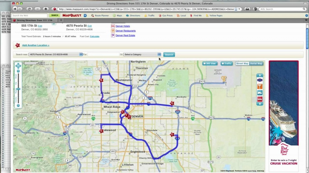 How To -- Mapquest Route Planner - Youtube - Printable Map Route Planner