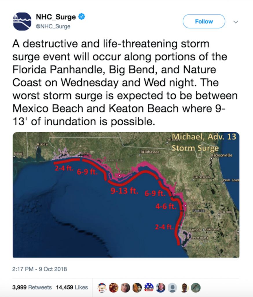 Hurricane Michael - Timeline, Aftermath &amp;amp; Statistics - Mexico Beach Florida Map